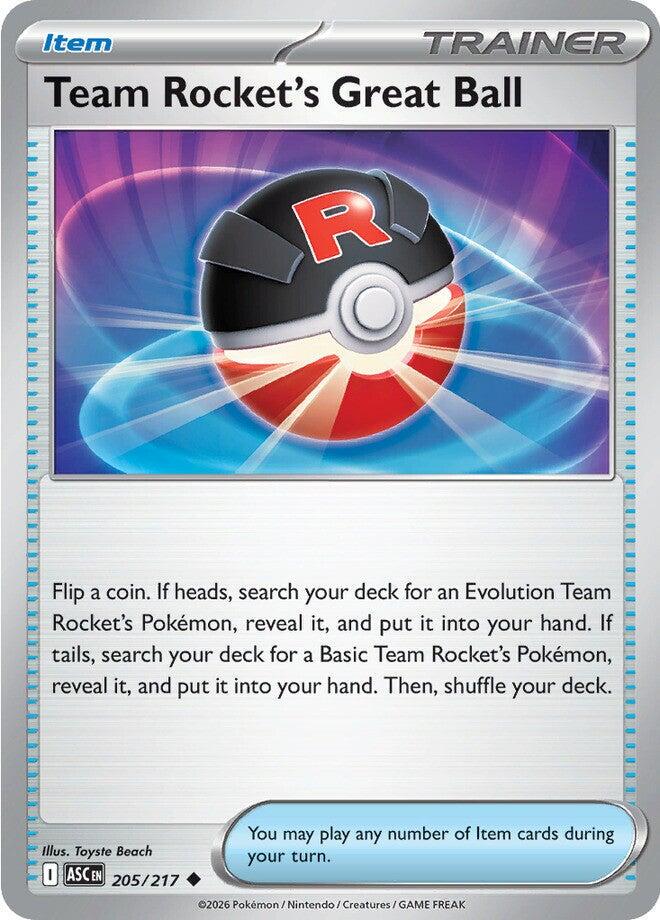 Ascended Heroes #205 - Team Rocket's Great Ball