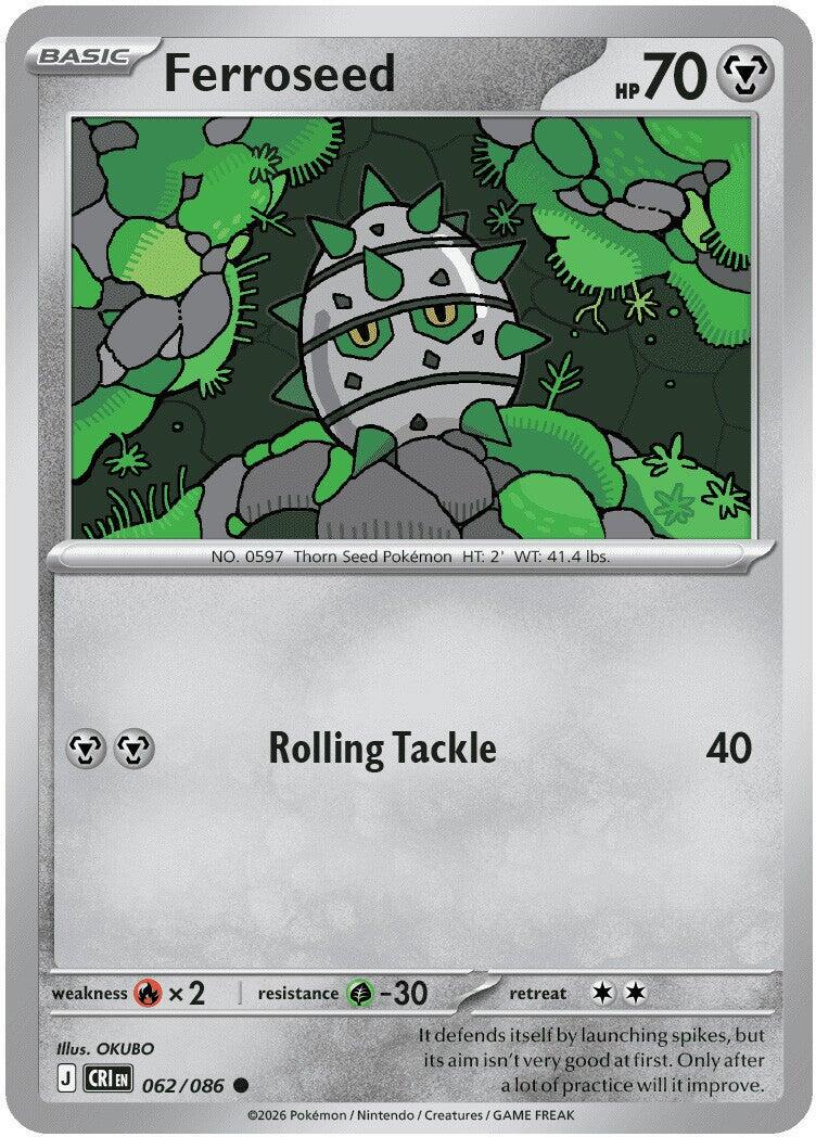 Chaos Rising #62 - Ferroseed (Reverse Holo)