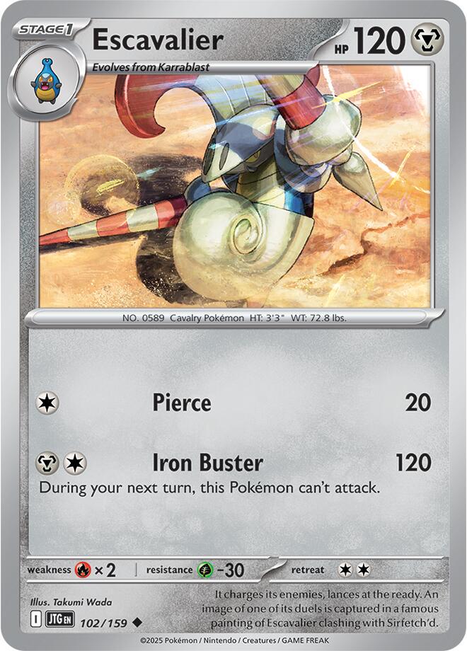 Journey Together #102 - Escavalier (Reverse Holo)
