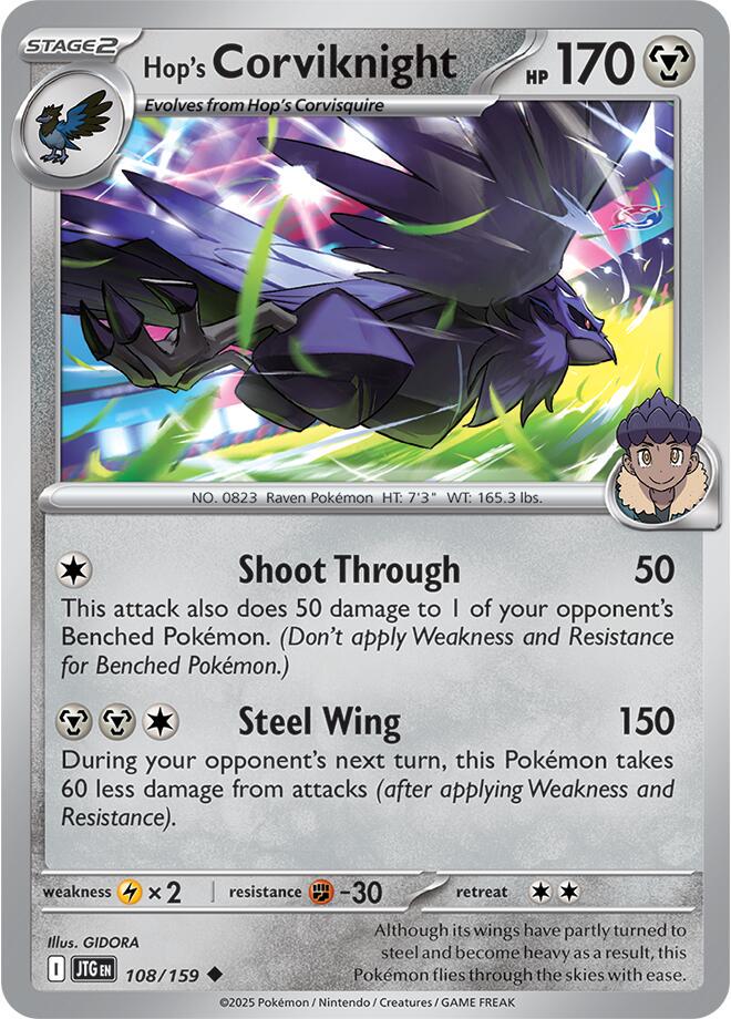 Journey Together #108 - Hop's Corviknight (Reverse Holo)