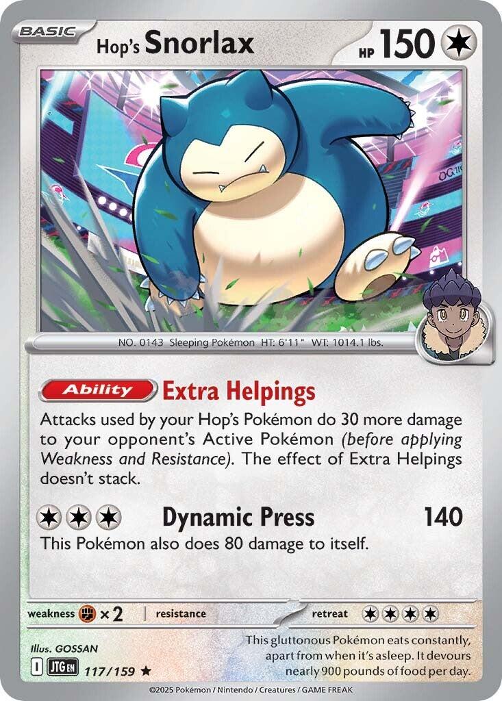 Journey Together #117 - Hop's Snorlax (Reverse Holo)