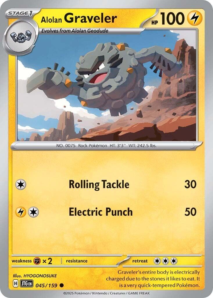 Journey Together #45 - Alolan Graveler (Reverse Holo)