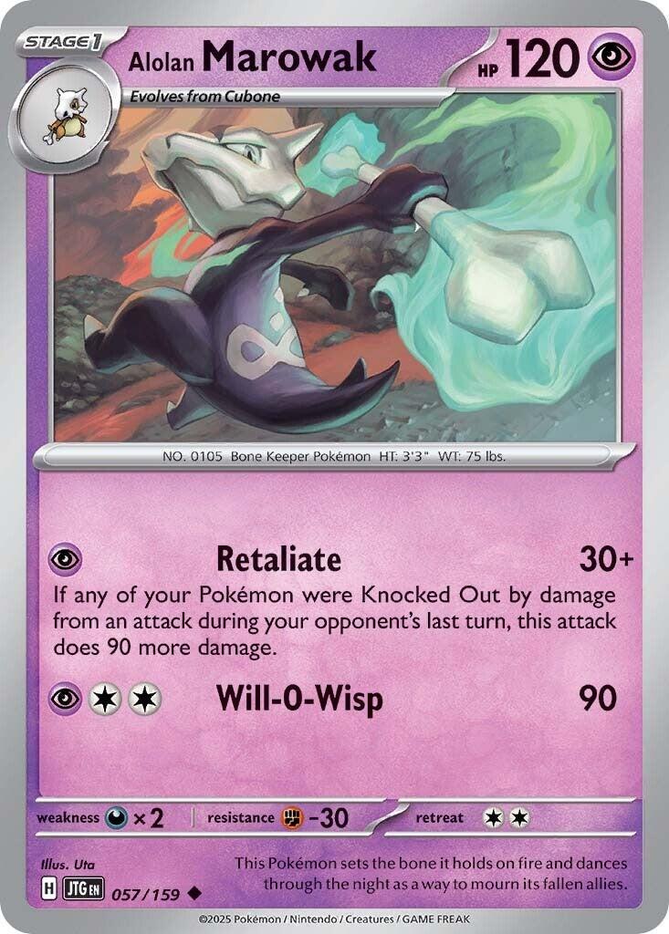 Journey Together #57 - Alolan Marowak (Reverse Holo)