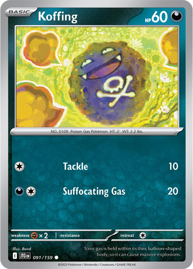 Journey Together #91 - Koffing (Reverse Holo)