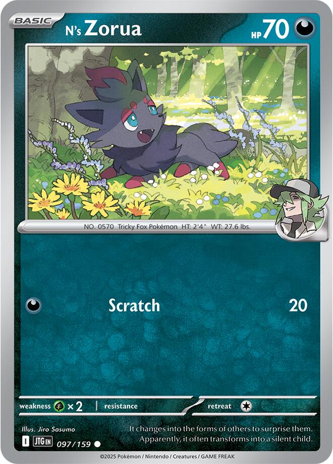 Journey Together #97 - N's Zorua (Reverse Holo)