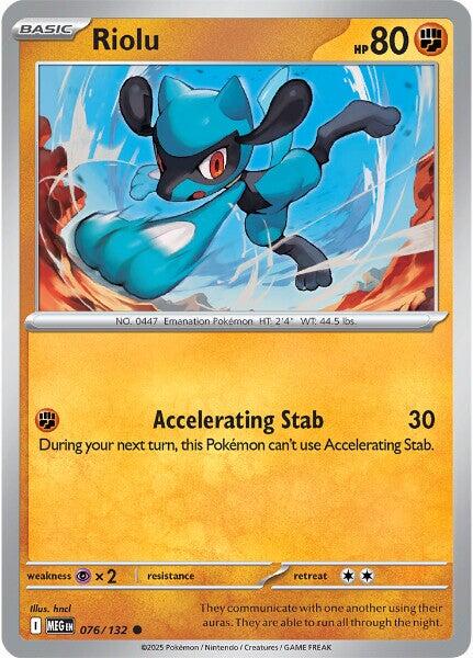 Mega Evolution #76 - Riolu (Reverse Holo)