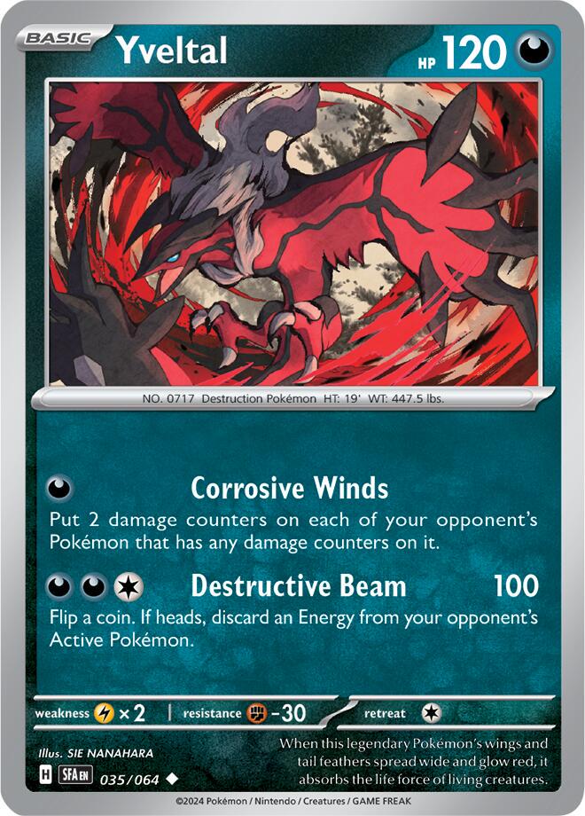 Shrouded Fable #35 - Yveltal (Reverse Holo)