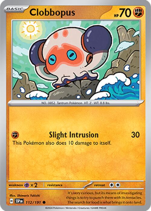 Surging Sparks #112 - Clobbopus (Reverse Holo)