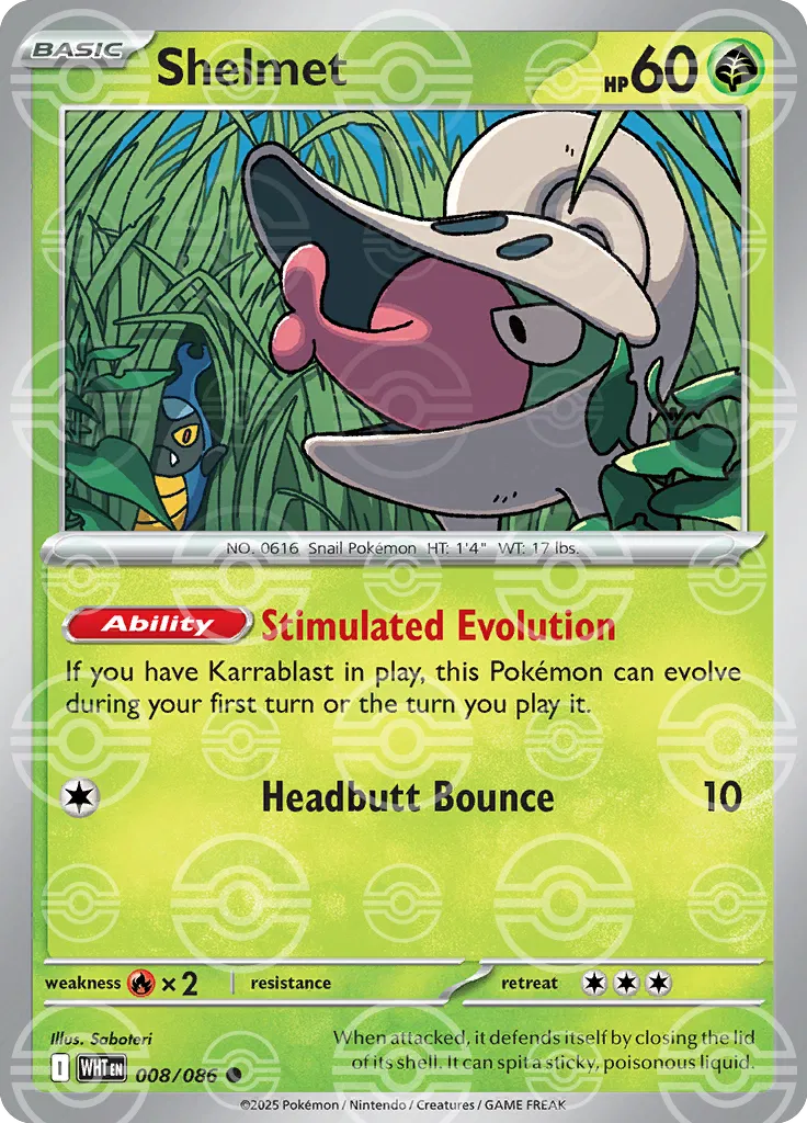 White Flare #8 - Shelmet (Poké Ball Reverse)