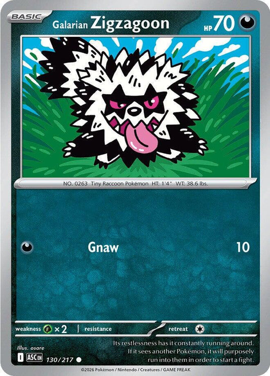 Ascended Heroes #130 - Galarian Zigzagoon