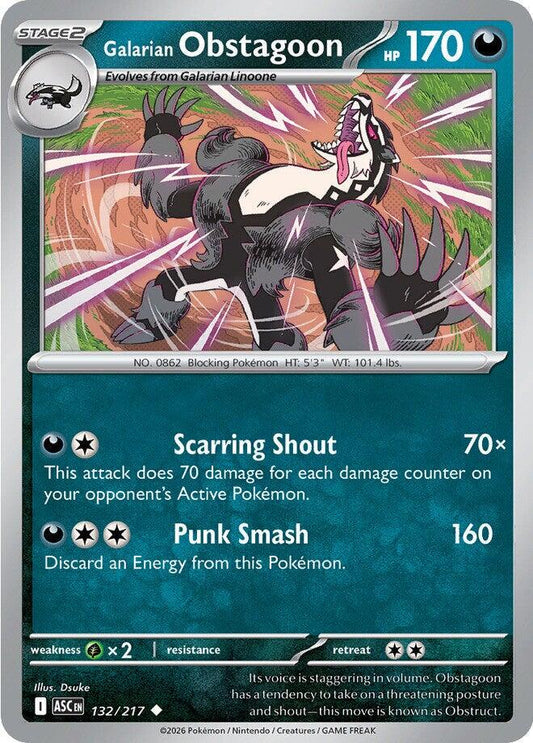 Ascended Heroes #132 - Galarian Obstagoon
