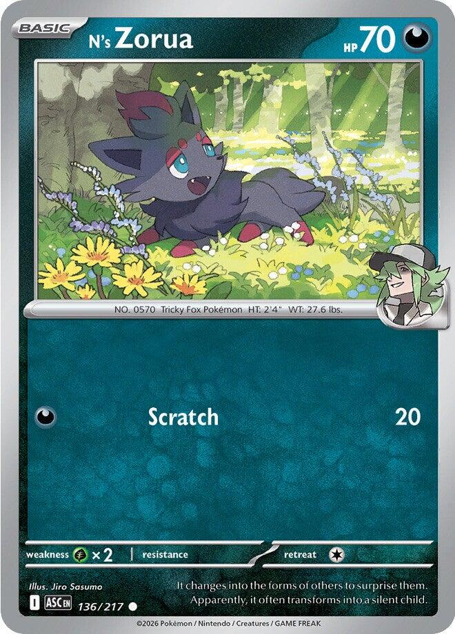 Ascended Heroes #136 - N's Zorua