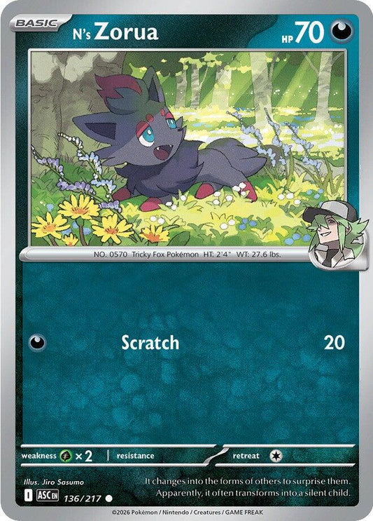 Ascended Heroes #136 - N's Zorua
