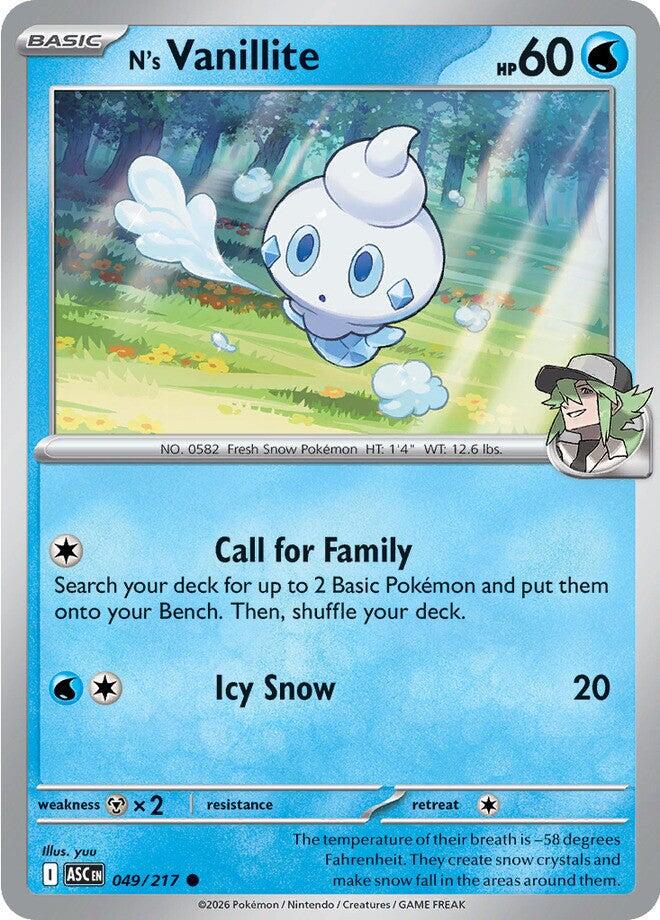 Ascended Heroes #49 - N's Vanillite