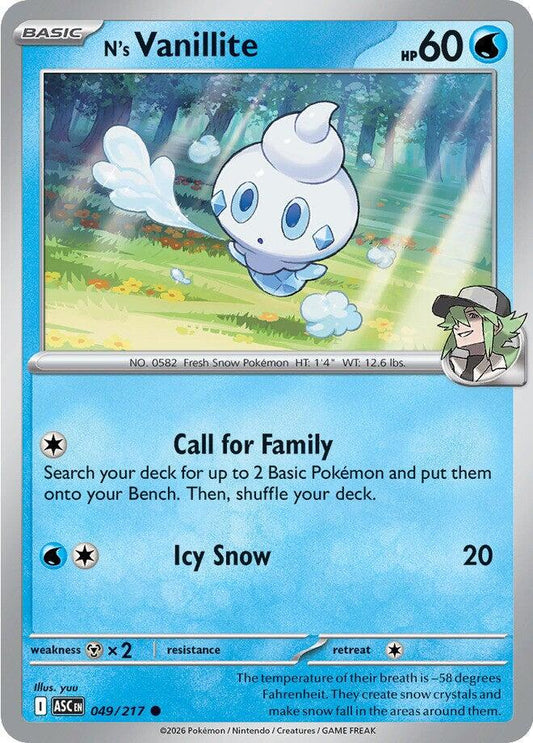 Ascended Heroes #49 - N's Vanillite
