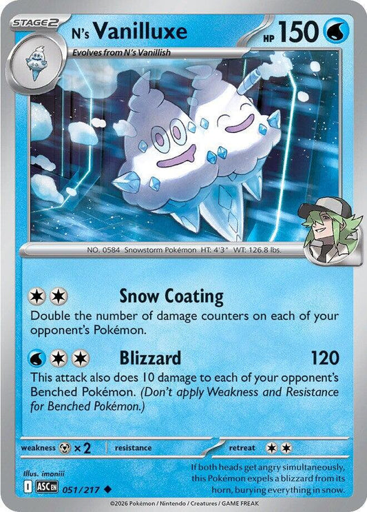 Ascended Heroes #51 - N's Vanilluxe