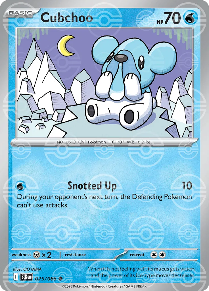 Black Bolt #25 - Cubchoo (Poké Ball Reverse)