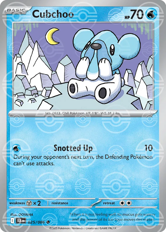 Black Bolt #25 - Cubchoo (Poké Ball Reverse)