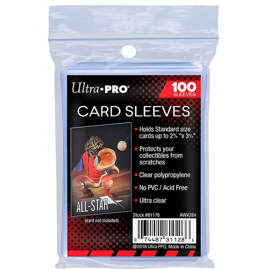 Ultra PRO Card Sleeves – 100 Stuks – Standaard Formaat – Ultra Clear – PVC-Vrij & Zuurvrij Bescherming