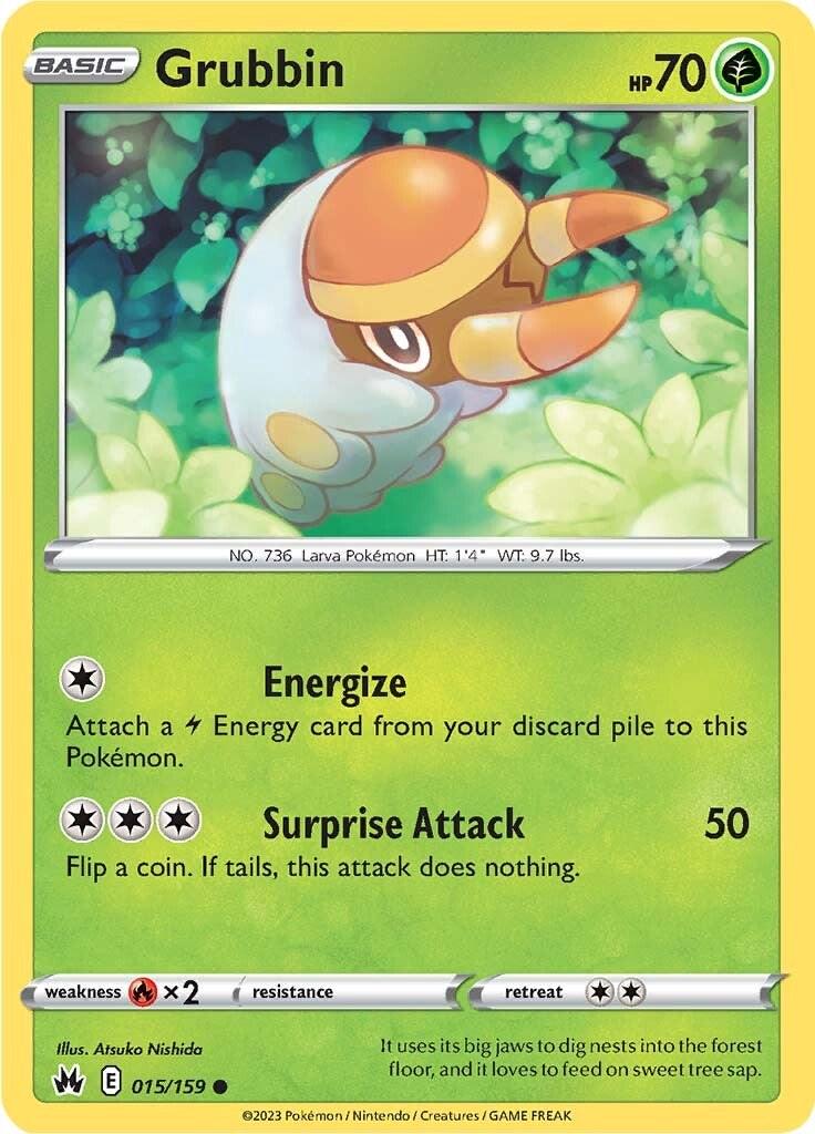 Crown Zenith #15 - Grubbin (Reverse Holo)