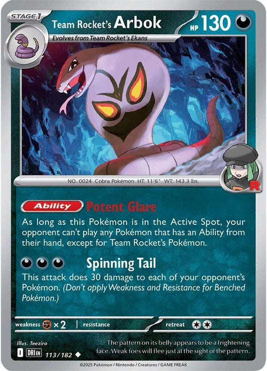 Destined Rivals #113 - Team Rocket's Arbok