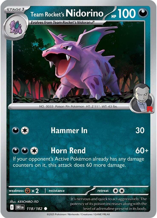 Destined Rivals #118 - Team Rocket's Nidorino