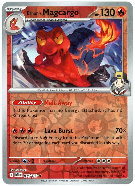 Destined Rivals #36 - Ethan's Magcargo (Reverse Holo)
