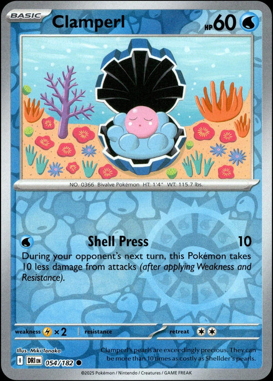 Destined Rivals #54 - Clamperl (Reverse Holo)