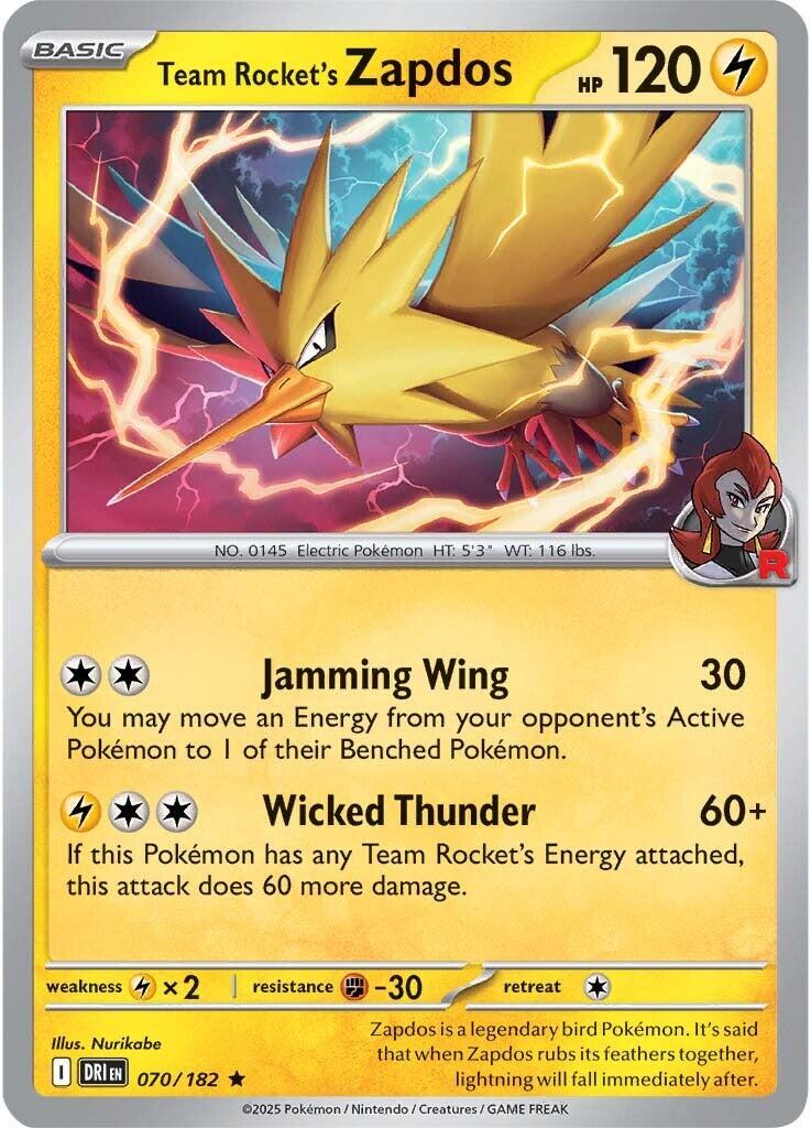 Destined Rivals #70 - Team Rocket's Zapdos