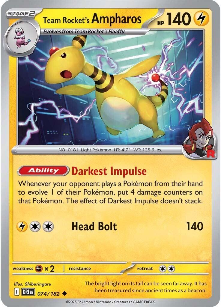 Destined Rivals #74 - Team Rocket's Ampharos