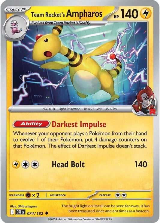 Destined Rivals #74 - Team Rocket's Ampharos