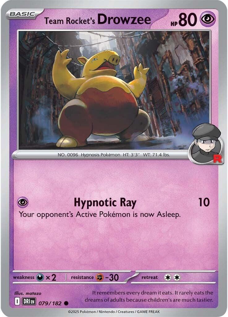 Destined Rivals #79 - Team Rocket's Drowzee (Reverse Holo)