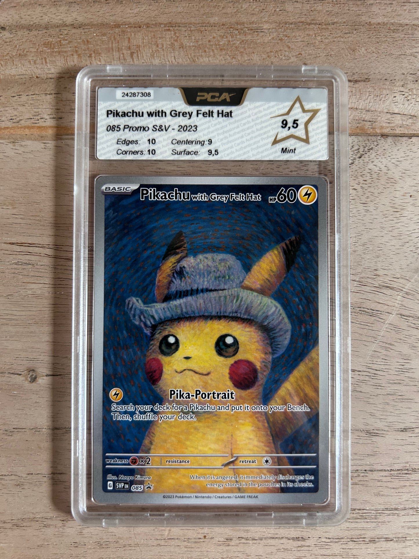 PCA Graded 9.5 Van Gogh Pikachu With Grey Felt Hat #85 (Lees Product Omschrijving)