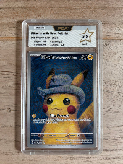 PCA Graded 9.5 Van Gogh Pikachu With Grey Felt Hat #85 (Lees Product Omschrijving)