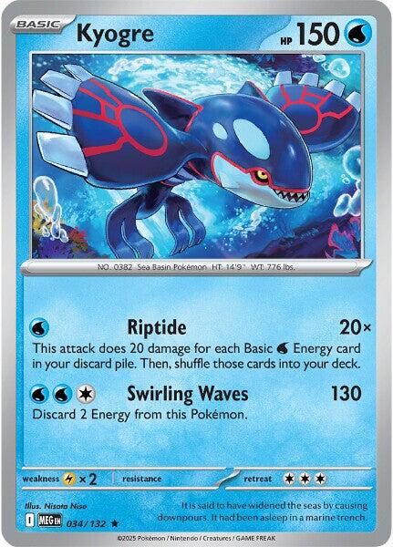 Mega Evolution #34 - Kyogre (Reverse Holo)