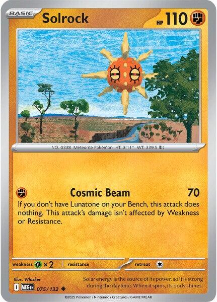 Mega Evolution #75 - Solrock (Reverse Holo)
