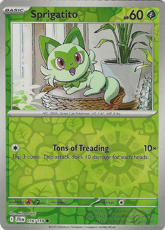 Journey Together #16 - Sprigatito (Reverse Holo)
