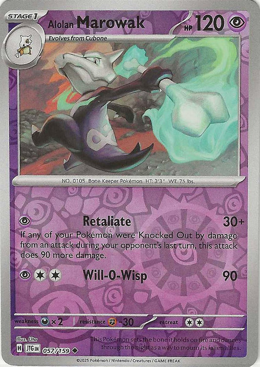 Journey Together #57 - Alolan Marowak (Reverse Holo)