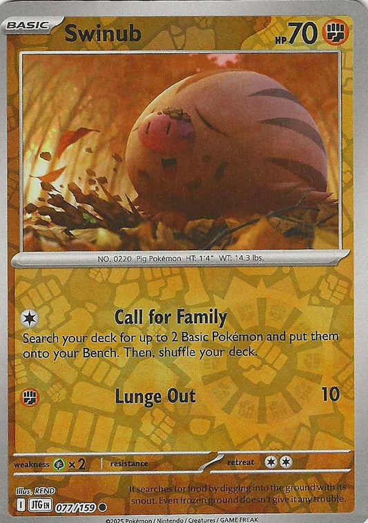 Journey Together #77 - Swinub (Reverse Holo)