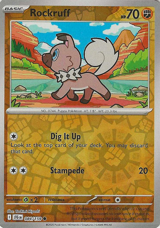 Journey Together #84 - Rockruff (Reverse Holo)