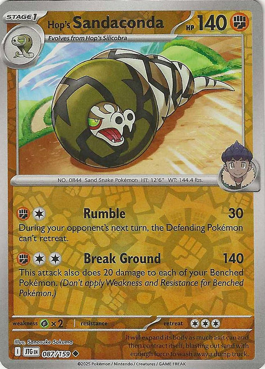 Journey Together #87 - Hop's Sandaconda (Reverse Holo)