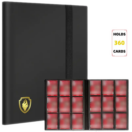 Premium TCG Card Binder – 360 Card Pockets | Black &amp; Compact Design