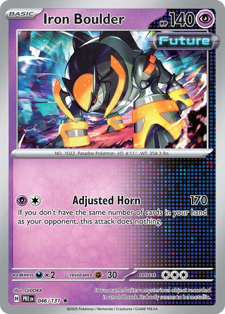 Prismatic Evolutions #46 - Iron Boulder (Reverse Holo)