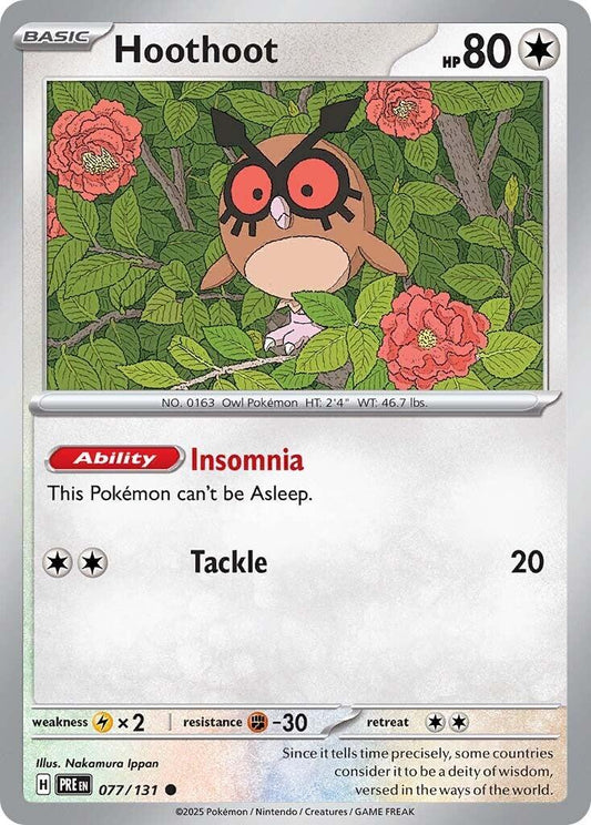 Prismatic Evolutions #77 - Hoothoot