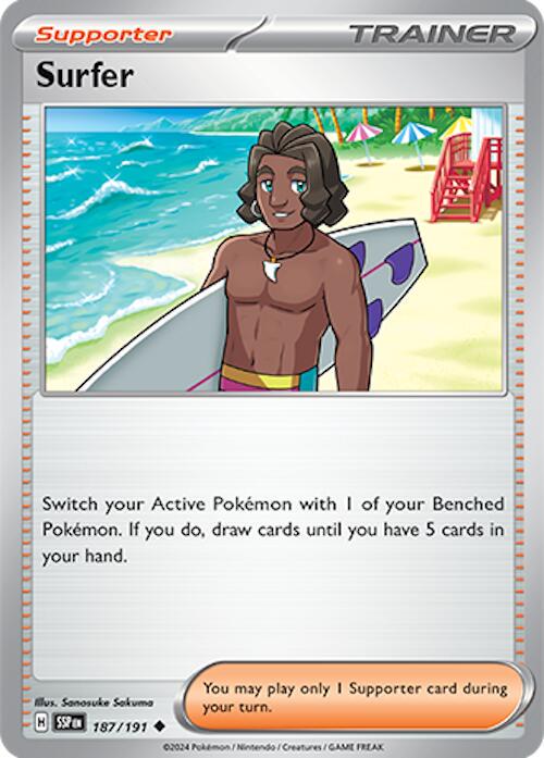 Surging Sparks #187 - Surfer (Reverse Holo)