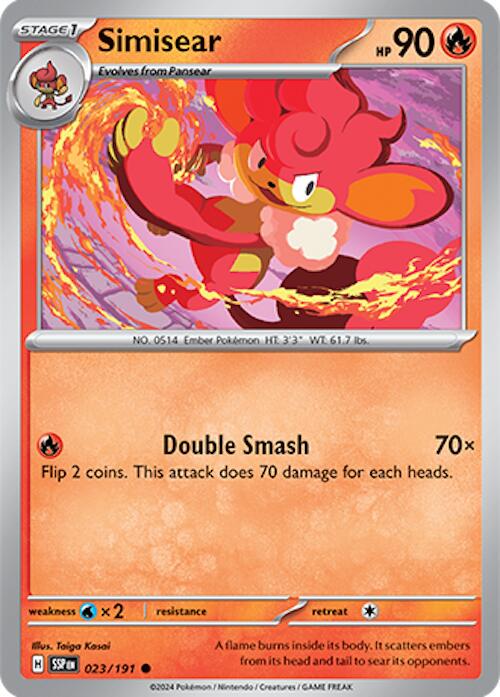 Surging Sparks #23 - Simisear (Reverse Holo)