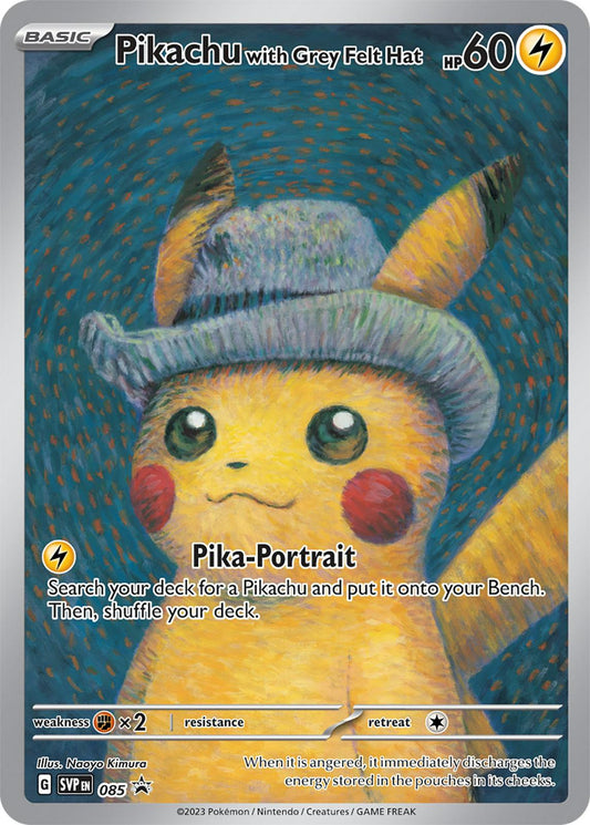 PCA Graded 9.5 Van Gogh Pikachu With Grey Felt Hat #85 (Lees Product Omschrijving)