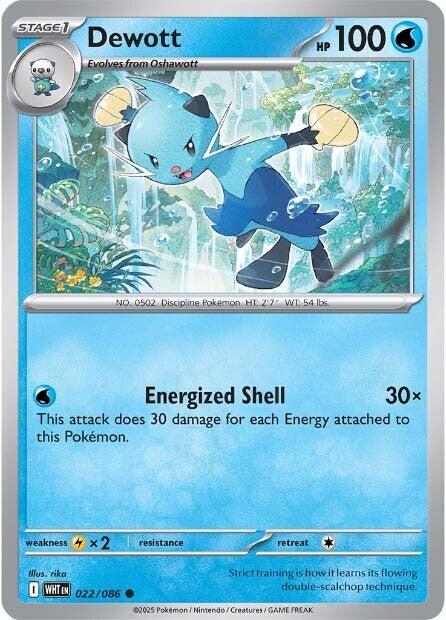 White Flare #22 - Dewott (Reverse Holo)