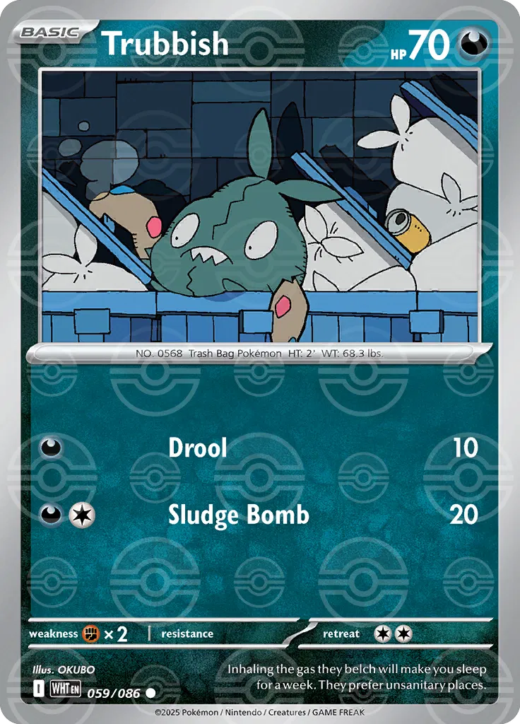 White Flare #59 - Trubbish (Poké Ball Reverse)