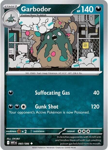 White Flare #60 - Garbodor (Reverse Holo)